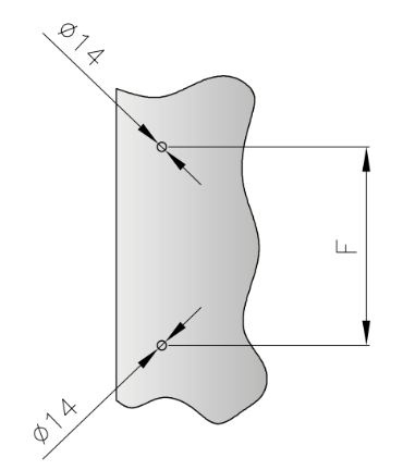 Cevnati Kvadratni Ročaj H475mm Medluknjama 275mm