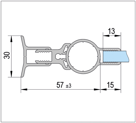 Dvižni Cevni Pant Aqua Light Steklo/Zid 90° Za 8mm Steklo