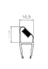 Tesnilo Za Tus Kabine Na Magnet Desni Mv11 Za 6-8mm