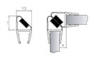 Tesnilo Za Tuš Kabino Na Magnet Levi Mv111 Za 8-10mm