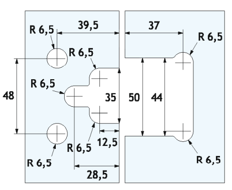GH CQR03 Cerniera A Scatto Regolabile V-V 180°