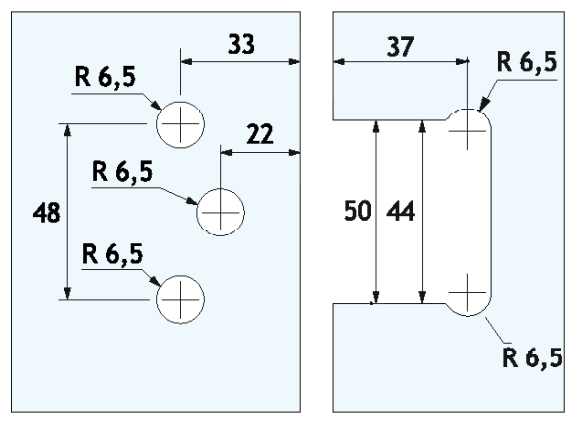 GH CQR04 Cerniera A Scatto Regolabile V-V 90°