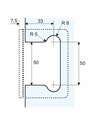 Pant Cr02 Pomaknjen Steklo/Zid Štop 0° +90˘ -90°