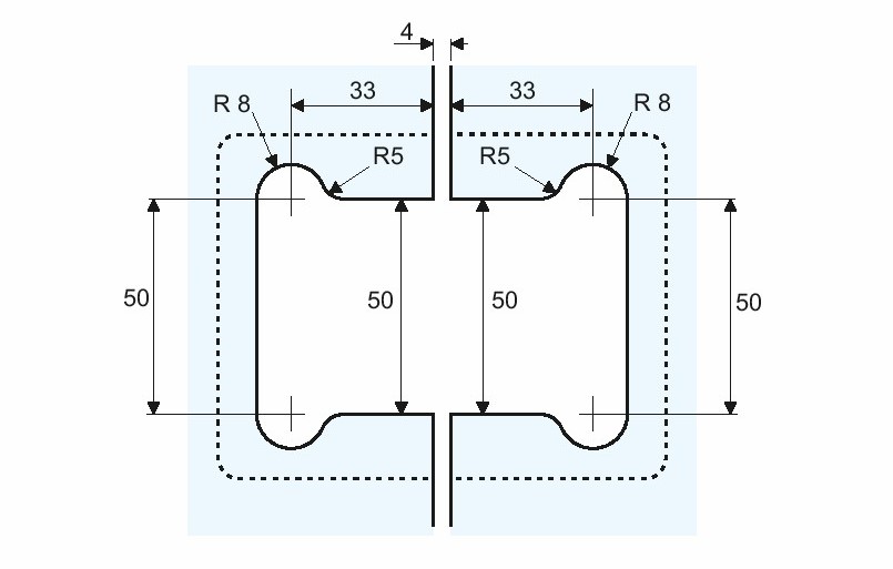 Pant Cr03 Steklo/Steklo Štop 0° +90˘ -90°