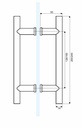 ROČAJ DHS3SB H240MM NOTRANJA 160MM POLIRAN