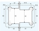 Avtomatski Pant Steklo/Steklo Z Možnostjo Štelanja Inox Poliran 180° GH09