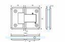 Avtomatski Pant Steklo/Steklo Z Možnostjo Štelanja Inox Poliran 180° GH09