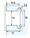 Avtomatski Pant Steklo/Zid Z Možnostjo Štelanja Inox Mat GH08