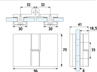 Dvižni Pant Steklo/Steklo SH09SS Inox