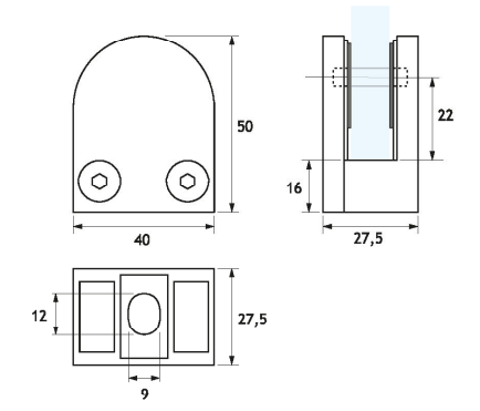 PRITRDILEC A1000 SSS MAT ZA STEKLO 8,76-10,76MM