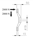 Pajek Na Dve Roki 180° Medluknjama 220mm