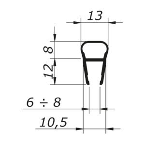 Tesnilo 328 Oxidal 2,20 mt Za 6/8mm Steklo