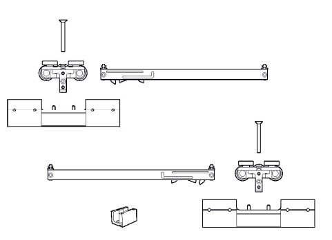 GH CHS02-60 Cheo - Kit 1 Anta Scorrevole Soft-Close Bilater. Max 60kg