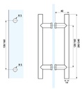 Ročaj Dhs3Sb H240mm Notranja 160mm Inox Mat