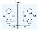 Kotni Nosilec 90° Gch9 Steklo-Steklo Krom