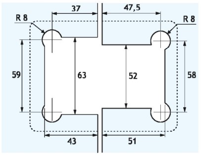 Avtomatski Pant Steklo/Steklo Z Možnostjo Štelanja Inox Mat 180° GH09