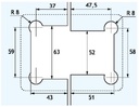 Avtomatski Pant Steklo/Steklo Z Možnostjo Štelanja Inox Mat 180° GH09