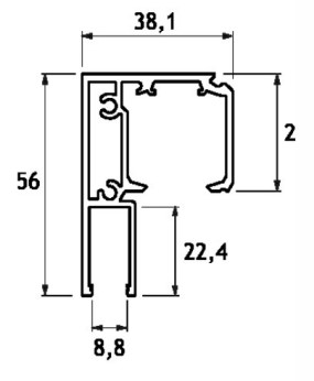 Vodilo IPC01-145 Za Drsne Tuš Kabine