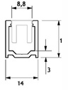 GH IPD01-145 Saeptum - Canalina Di Contenimento 14X16mm L.145cm