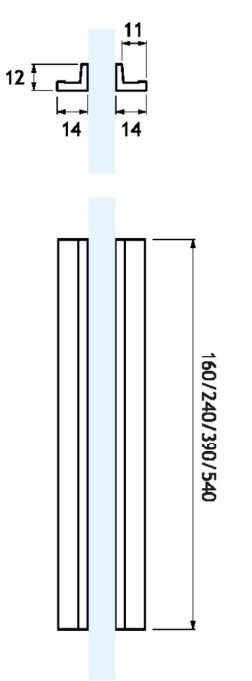 PAR SAMOLEPLJIVIH ROČAJEV IPH01 540MM POLIRAN