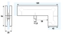 GH PF44 Rotazione Superiore Reggi-Sopraluce/Vetro Laterale Perno D.11,80mm