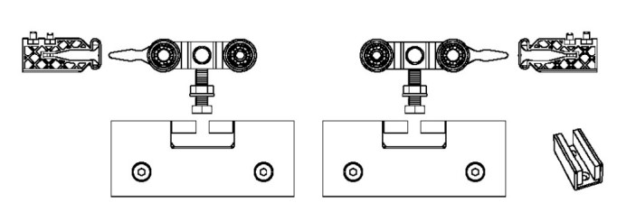 Komplet Koleščk PR01-150 150Kg