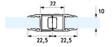 Tesnilo Magnetno Ravno Za 10mm Steklo (Par)