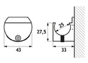 R1/110 Systems - Nosilec Na Zid Za Vodilo R08M Inox Mat