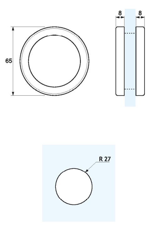 Rh02 Okrogli Ročaj Za Drsna Vrata Inox Mat