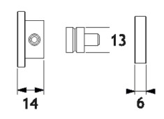 GH RS02 Rs System -Elemento Di Fissaggio Vetro/Rotaia Rs08