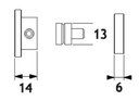 GH RS02 Rs System -Elemento Di Fissaggio Vetro/Rotaia Rs08