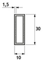 Palica Pravokotna 30x10x1,5mm (2mt)