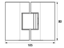 Sh17 Pant Steklo/Steklo Vleci Krom Stop 0°In 90°