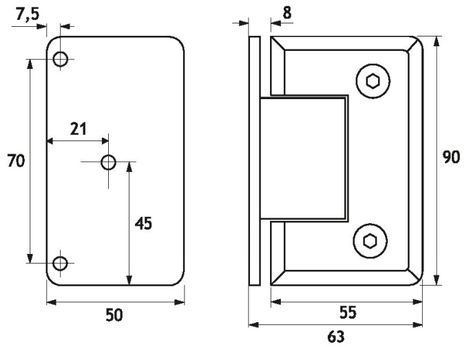 Pant Steklo-Zid Stranski SH32