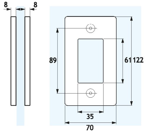 Srh03 Ročaj Za Drsna Vrata Inox Mat