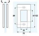 Srh03 Ročaj Za Drsna Vrata Inox Mat