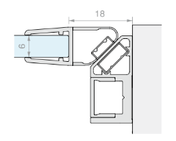 Profilo Di Battuta Magnetico A 45° Lunghezza 2500 Mm