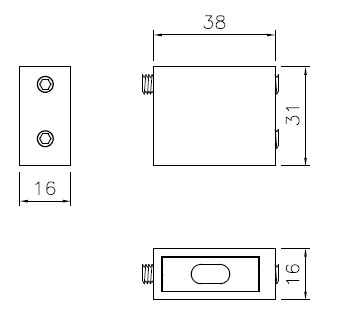 Končnik Za Prečko 30x10mm Stran Zid