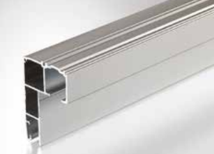 Brio sliding system track with fixed-glass option, silver aluminium
