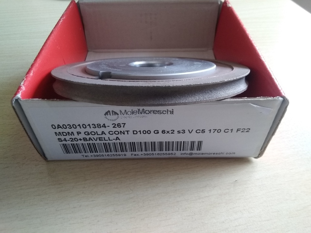 C-edge diamond grinding wheel D100x06x22 gr.medium for glass 5mm