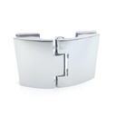 Hinge without stop glass-to-glass chrome