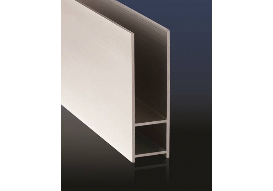 Aluminium H-profile L=6000, H 77mm, W 18mm