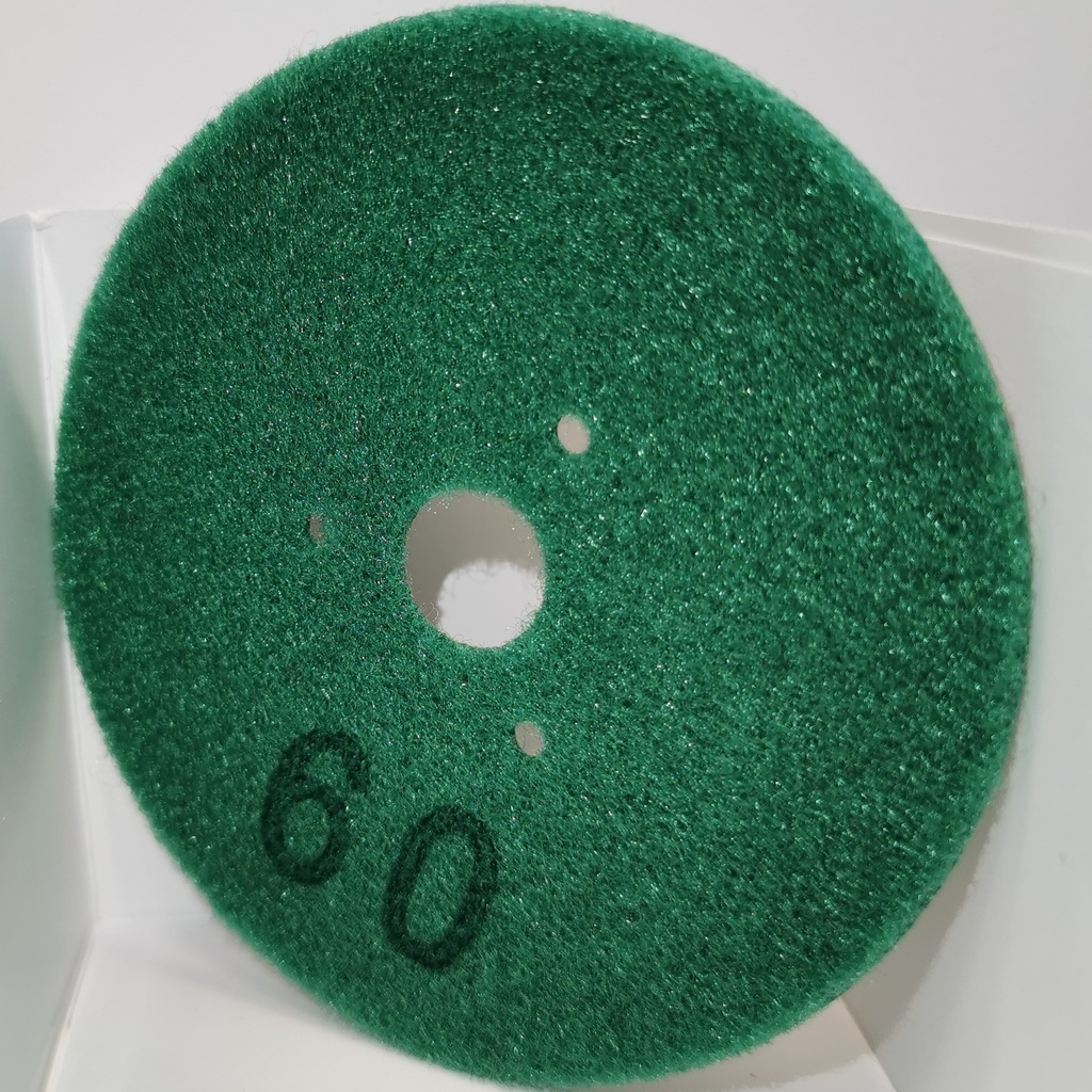 Adhesive-backed abrasive plate for Mp4000 Moonflex green grit60
