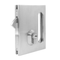 Lock SL01N for sliding doors stainless steel matt