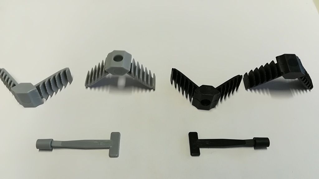 Plastic corner connectors H 7 - grey without hole Chromatech Ultra