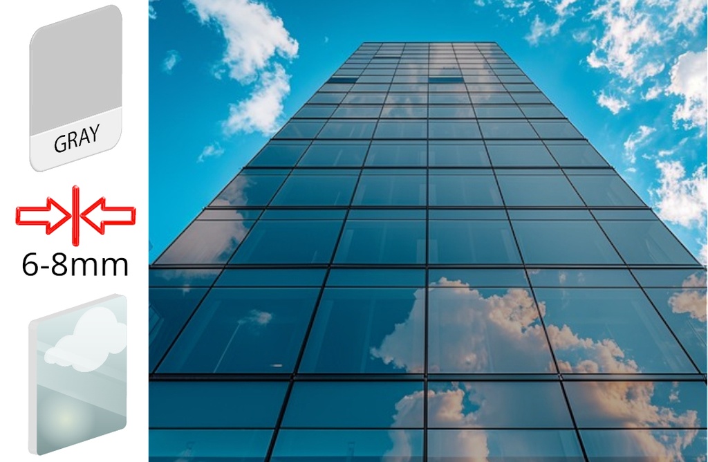 Stopsol Super Silver Grey Reflective Glass