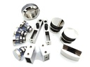 Sliding system straight single door chrome