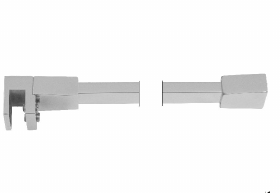 Gibljivi Končnik Za Kvadratno Prečko 15x15mm Krom