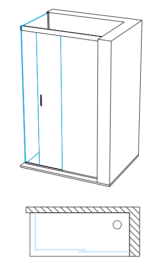 IPCKV-145 IPSO CLAUDIT - PROFILES SET 1 SIDE GLASS SHOWER