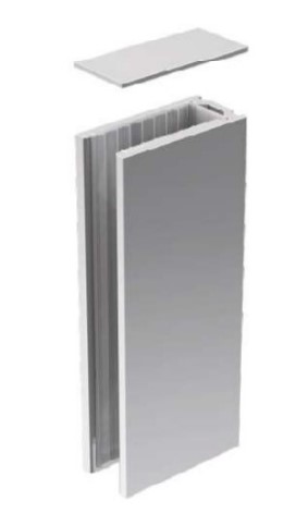 U-profile for vertical joining fixed panel 220cm IPC07-220